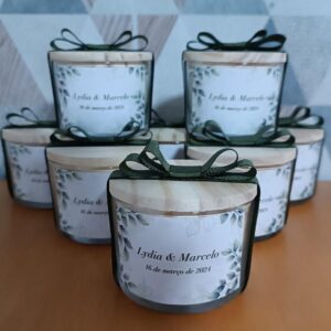 10 Velas aromáticas e personalizadas de 100g Personalizado Estação das Velas